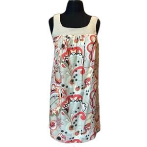 Halogen Red and Cream Patterned Mini Dress